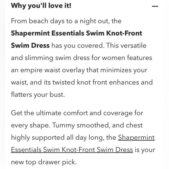 NWT Shapermint swim dress - Picture 5 of 11